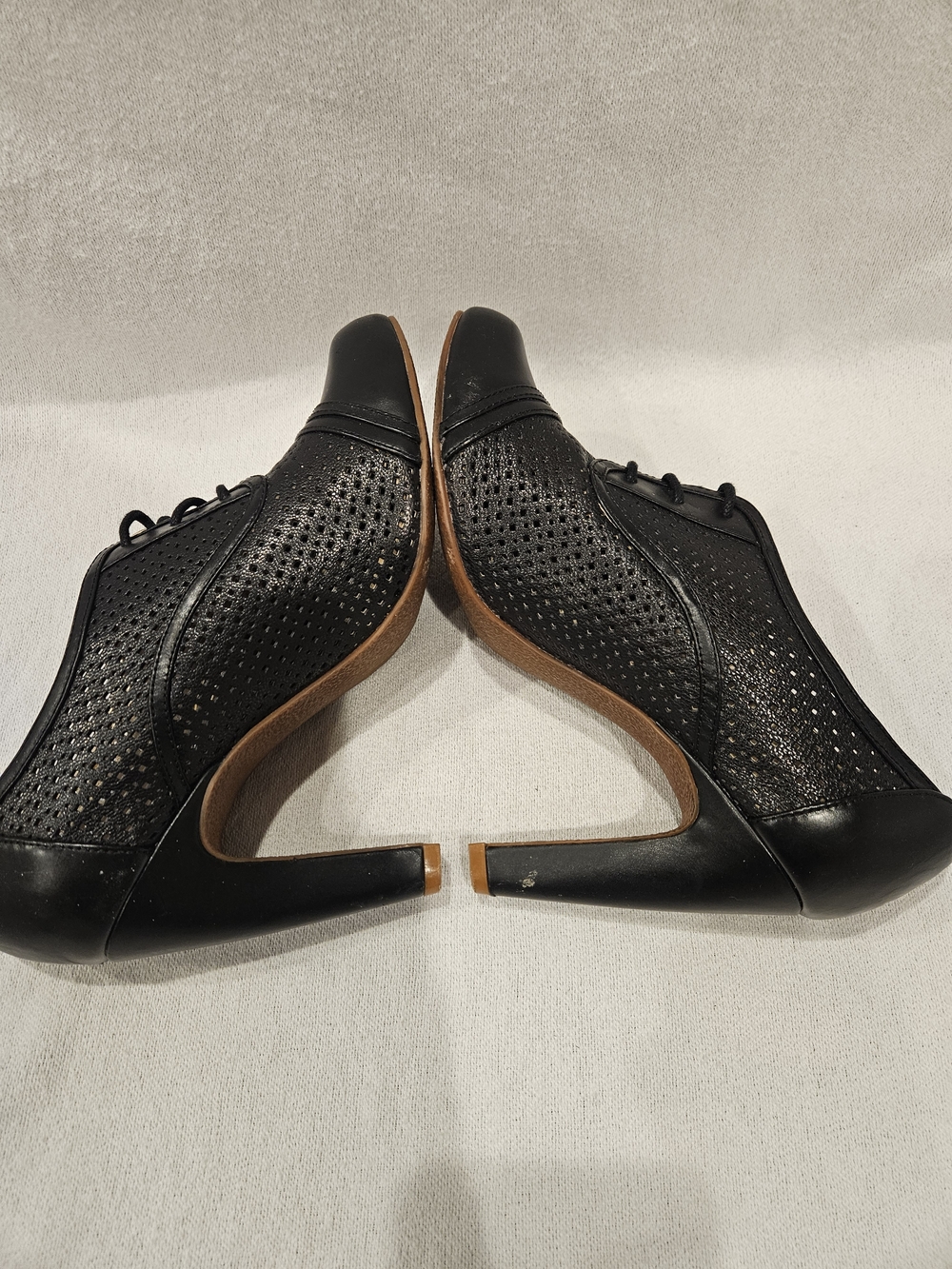 Audrey Brooke Willow Black Lace-up Booties 8.5 Pin Up, Cosplay, Rock A Billy - Picture 6 of 9